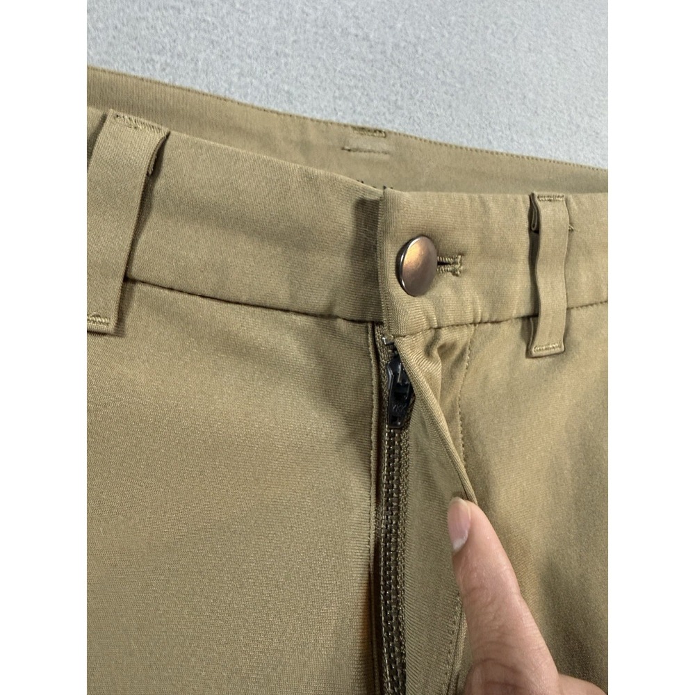 Lululemon ABC Slim Fit Pocket Pants Mens 29x29 Khaki Tan Mid Rise Zip Pocket - Picture 5 of 10